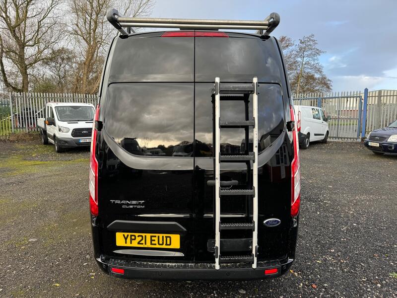 FORD TRANSIT CUSTOM 2.0 300 EcoBlue Trend LWB High Roof Van. Black.  2021