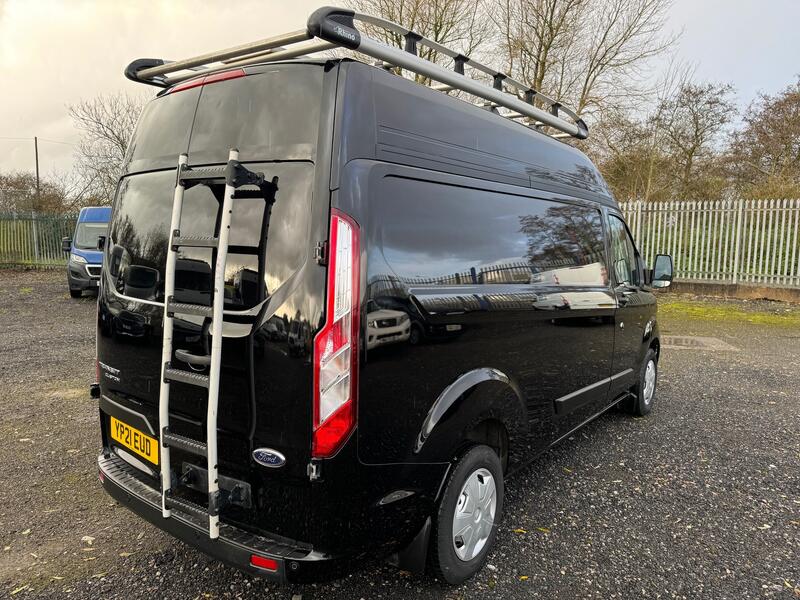 FORD TRANSIT CUSTOM 2.0 300 EcoBlue Trend LWB High Roof Van. Black.  2021