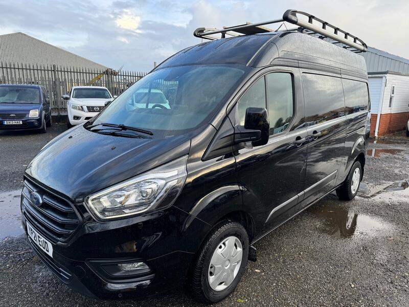 FORD TRANSIT CUSTOM 2.0 300 EcoBlue Trend LWB High Roof Van. Black.  2021