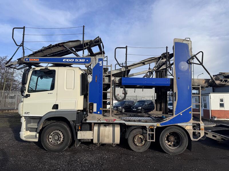 DAF CF 85 440 6x2 E6 + Rolfo EGO 538 Car Transporter Trailer.  2016