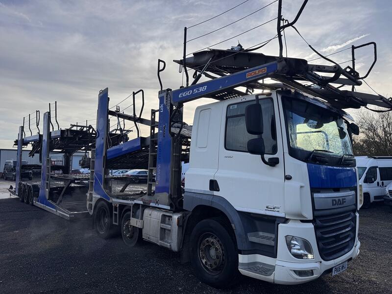 DAF CF 85 440 6x2 E6 + Rolfo EGO 538 Car Transporter Trailer.  2016