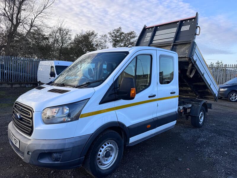 FORD TRANSIT 2.0 350 EcoBlue. Double Cab Tipper. 52k NO VAT  2017