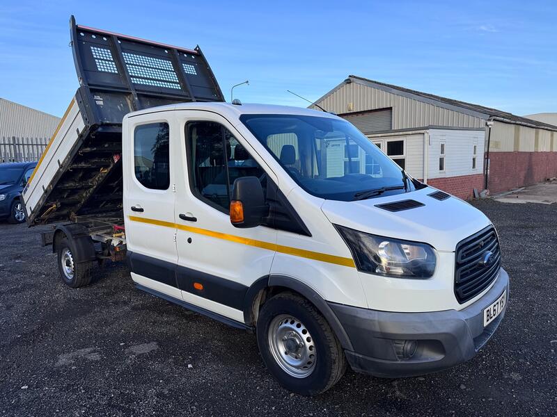 FORD TRANSIT 2.0 350 EcoBlue. Double Cab Tipper. 52k NO VAT  2017