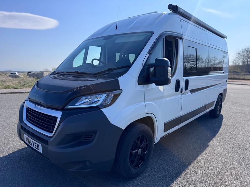 PEUGEOT BOXER 2.2 HDi LWB Campervan. 2 Berth. Solar. Maxifan. 56K. AC. Awning. New Build 2015