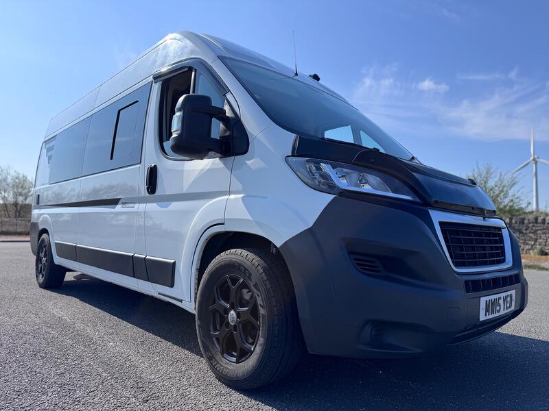 PEUGEOT BOXER 2.2 HDi LWB Campervan. 2 Berth. Solar. Maxifan. 56K. AC. Awning. New Build 2015