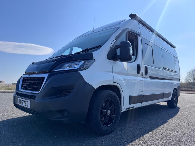 PEUGEOT BOXER 2.2 HDi LWB Campervan. 2 Berth. Solar. Maxifan. 56K. AC. Awning. New Build 2015