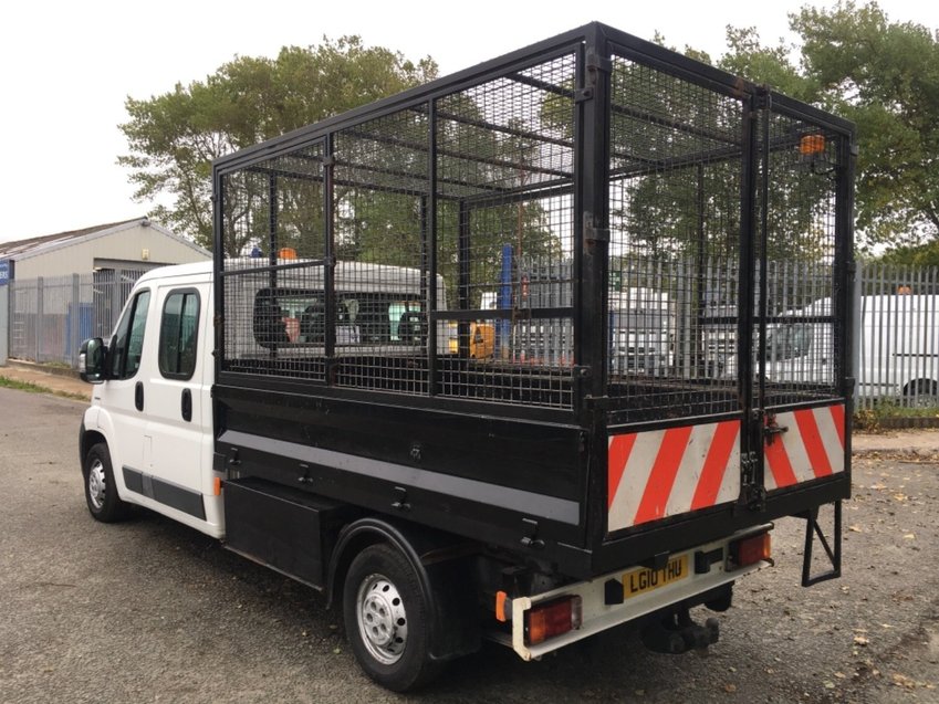 FIAT DUCATO DOUBLE CAB CAGED TIPPER 74K  2010