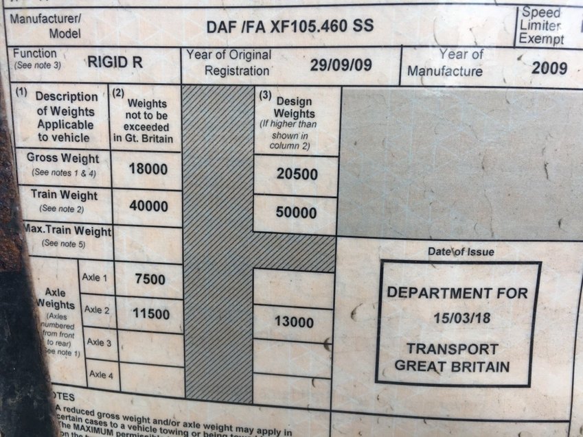 DAF XF  105 460 4x2 Car Transporter Spec  2009