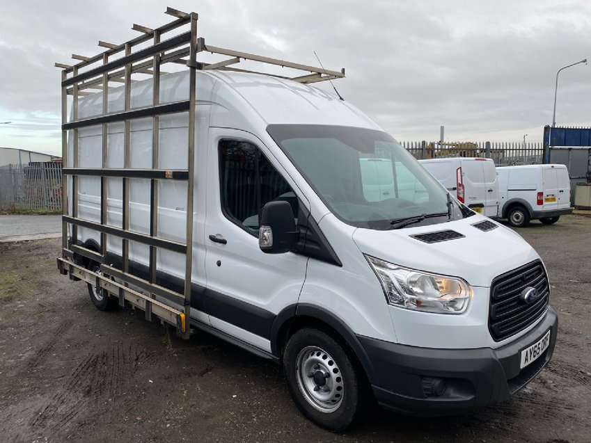 FORD TRANSIT TDCi 125 L3H3 Glass Carrier Van . FSH .  LWB Hi Roof Van.  2015