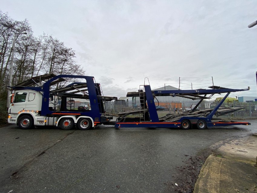 SCANIA P SERIES  6x2 AUTO WITH EUROLOHR CAR TRANSPORTER  2006