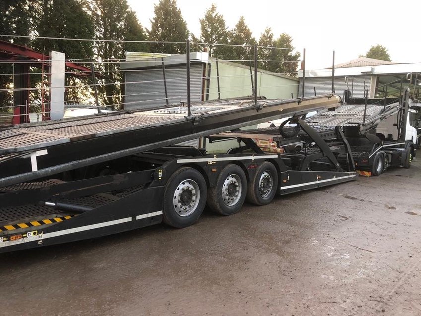 SCANIA P SERIES  P440 6x2 + LOHR CAR TRANSPORTER 2013