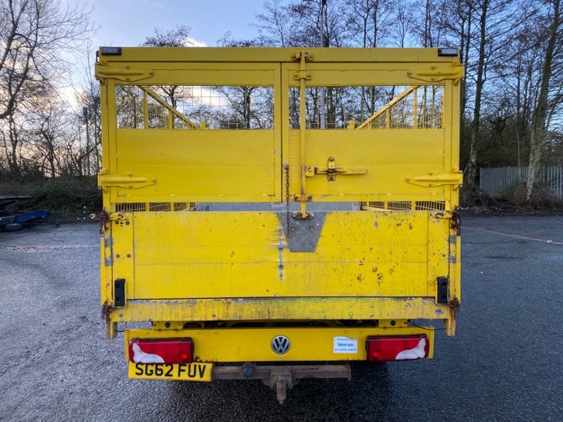 VOLKSWAGEN CRAFTER CR35 Double Cab Caged Tipper. 2012