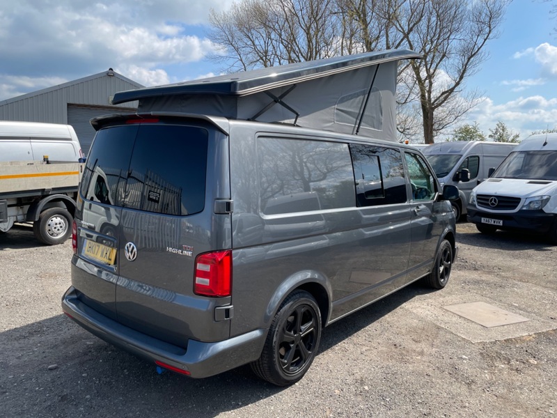 VOLKSWAGEN T6 HIGHLINE CAMPERVAN 204 BHP LWB. Pop Roof. 2017