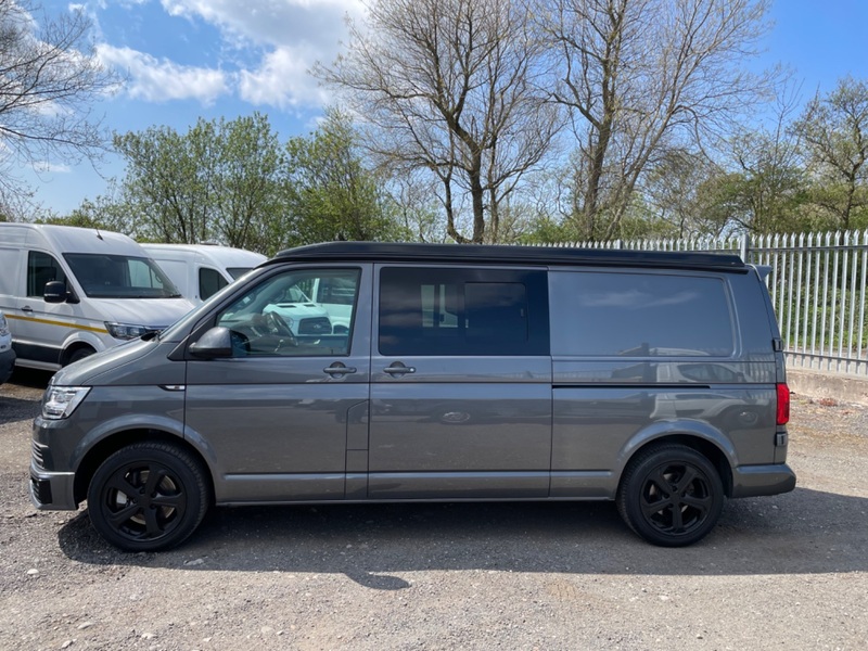 VOLKSWAGEN T6 HIGHLINE CAMPERVAN 204 BHP LWB. Pop Roof. 2017