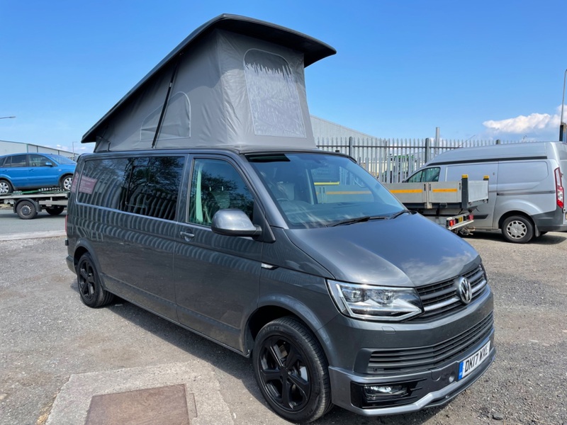 VOLKSWAGEN T6 HIGHLINE CAMPERVAN 204 BHP LWB. Pop Roof. 2017